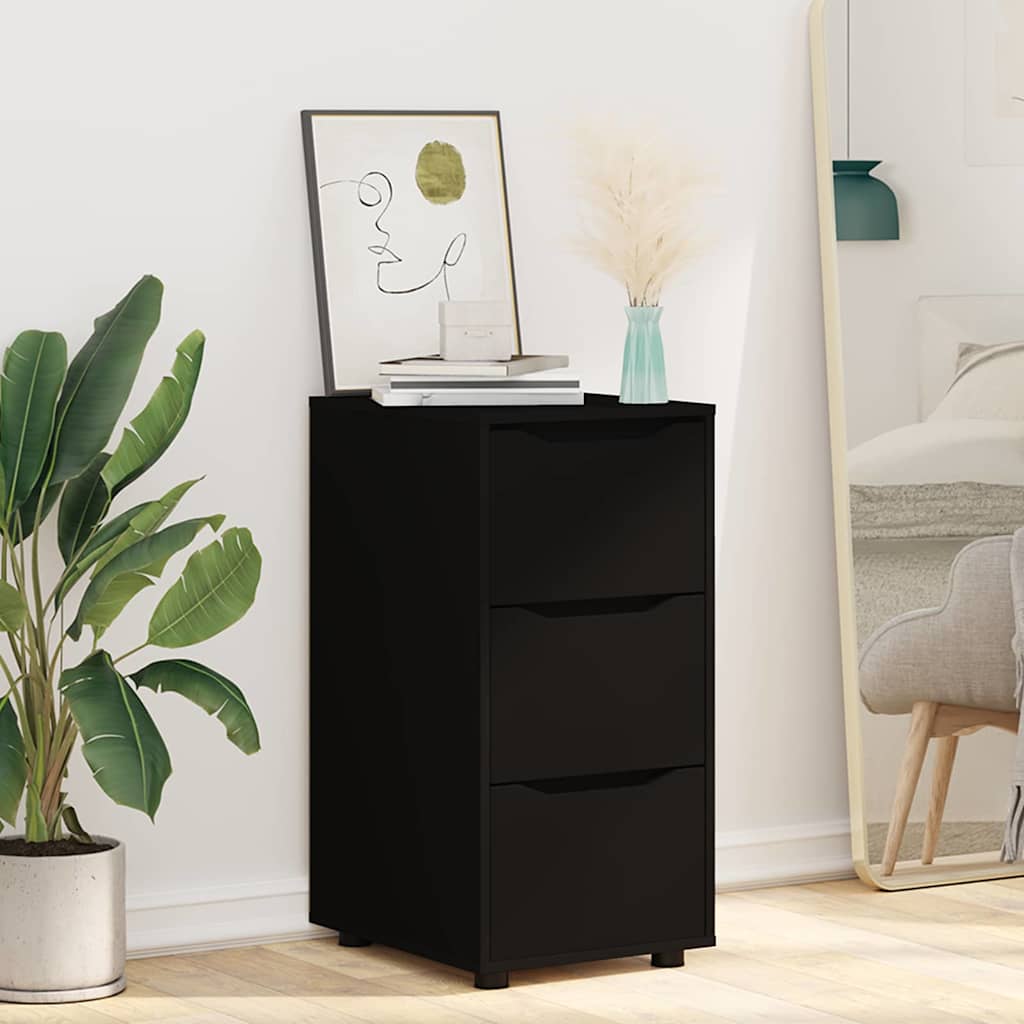 Dulap de depozitare Negru 40 x 48 x 81 cm Lemn compozit GartenMobel Dekor