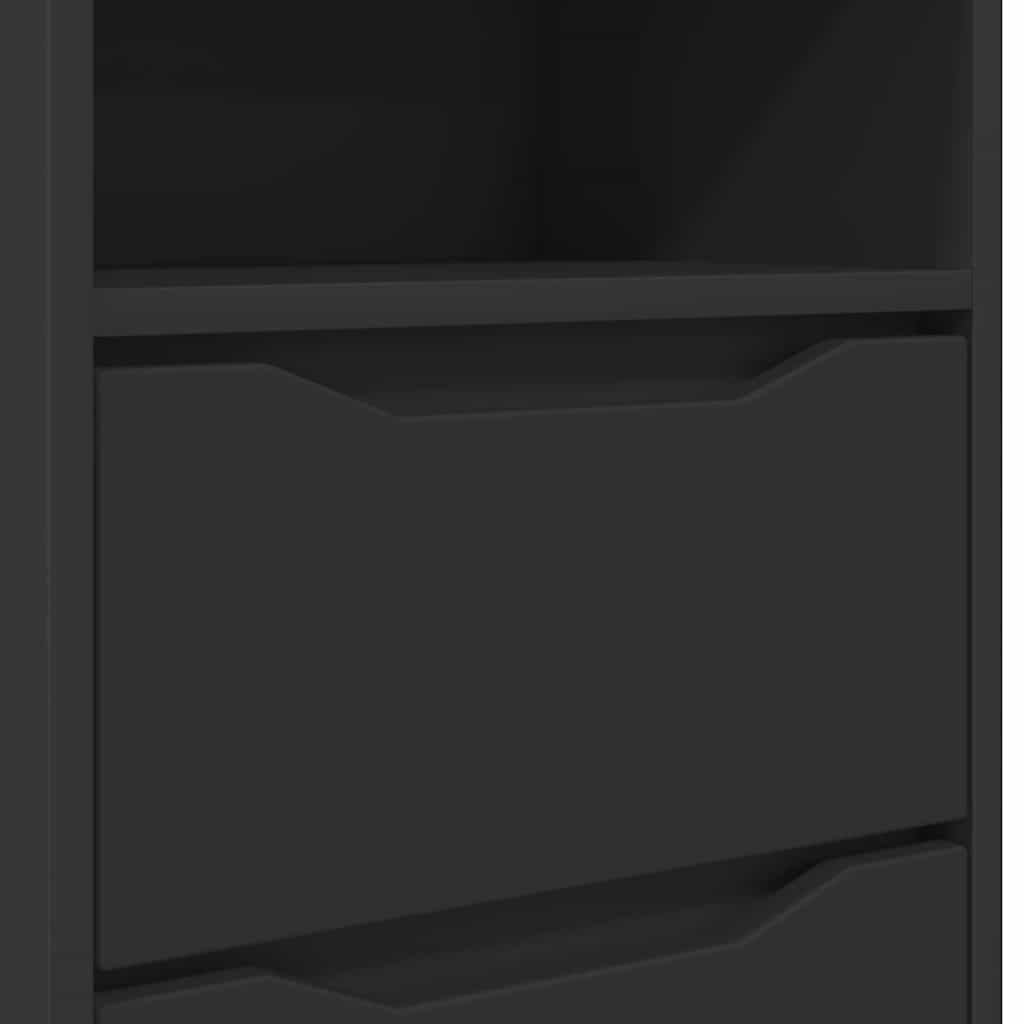 Mese de noptieră 2 pcs Negru 40 x 30 x 467 cm Lemn compozit GartenMobel Dekor