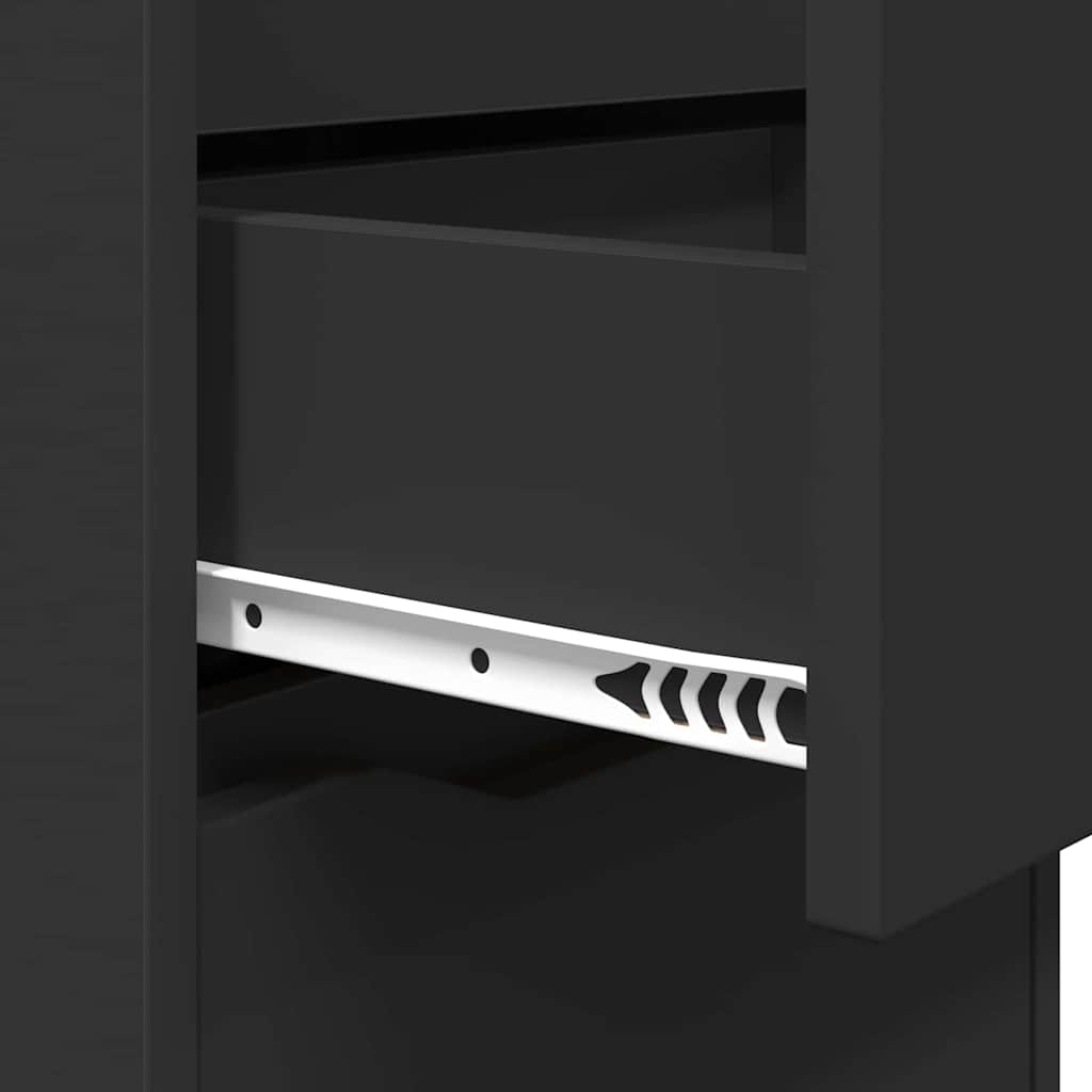 Mese de noptieră 2 pcs Negru 40 x 30 x 467 cm Lemn compozit GartenMobel Dekor