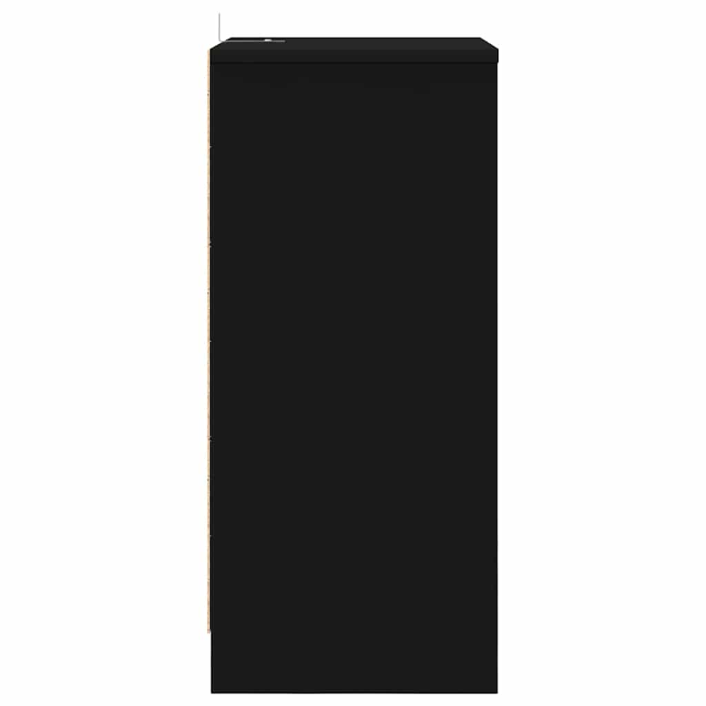 Mese de noptieră 2 pcs Negru 40 x 30 x 467 cm Lemn compozit GartenMobel Dekor