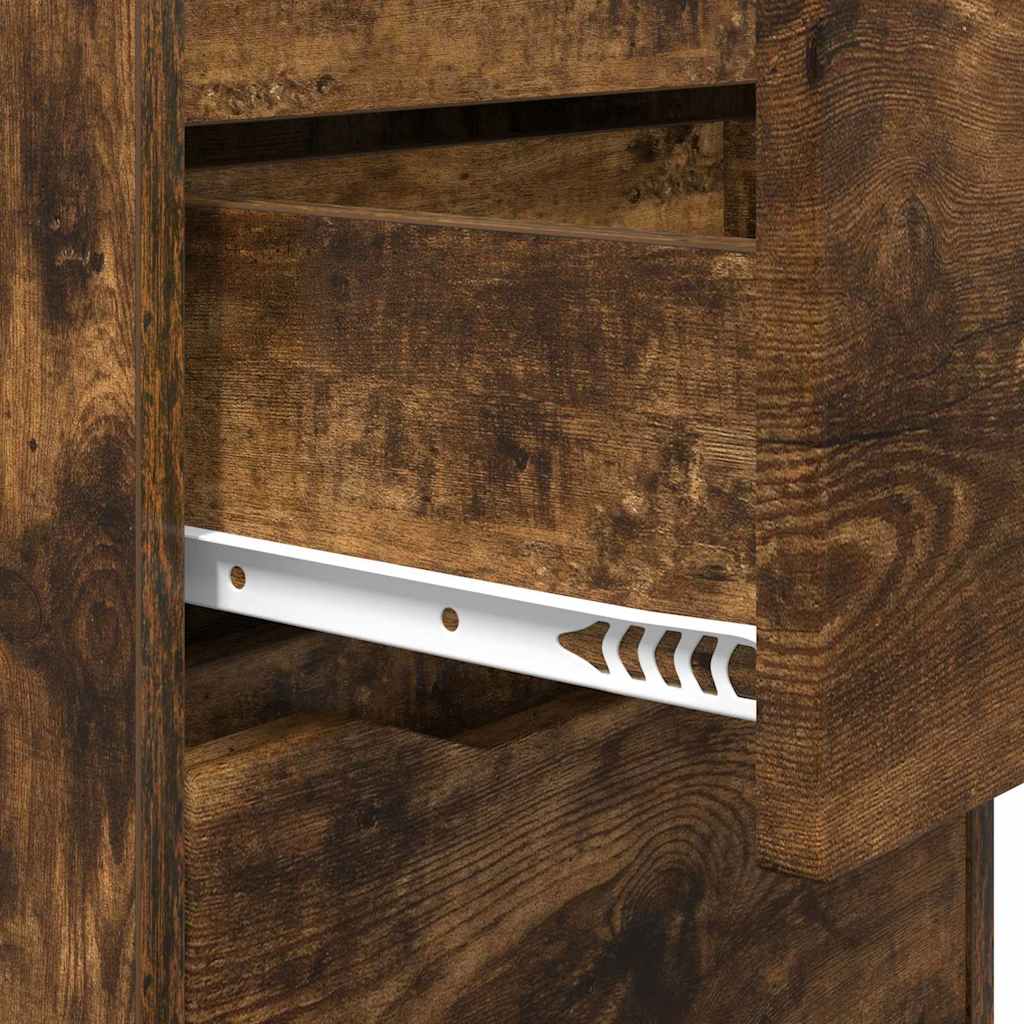 Mese de noptieră 2 pcs Stejar fumuriu 40 x 30 x 467 cm GartenMobel Dekor