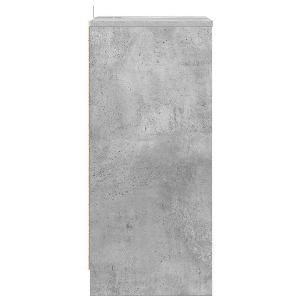 Mese de noptieră cu sertar 2 pcs Gri din beton 40 x 30 x 467 cm GartenMobel Dekor