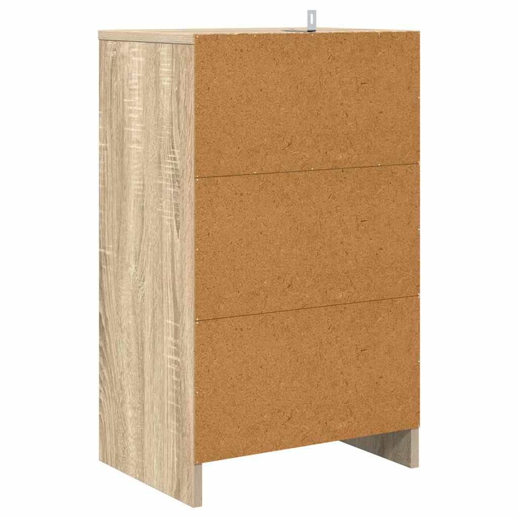 Mese de noptieră cu sertar 2 pcs Stejar Sonoma 40 x 30 x 467 cm GartenMobel Dekor