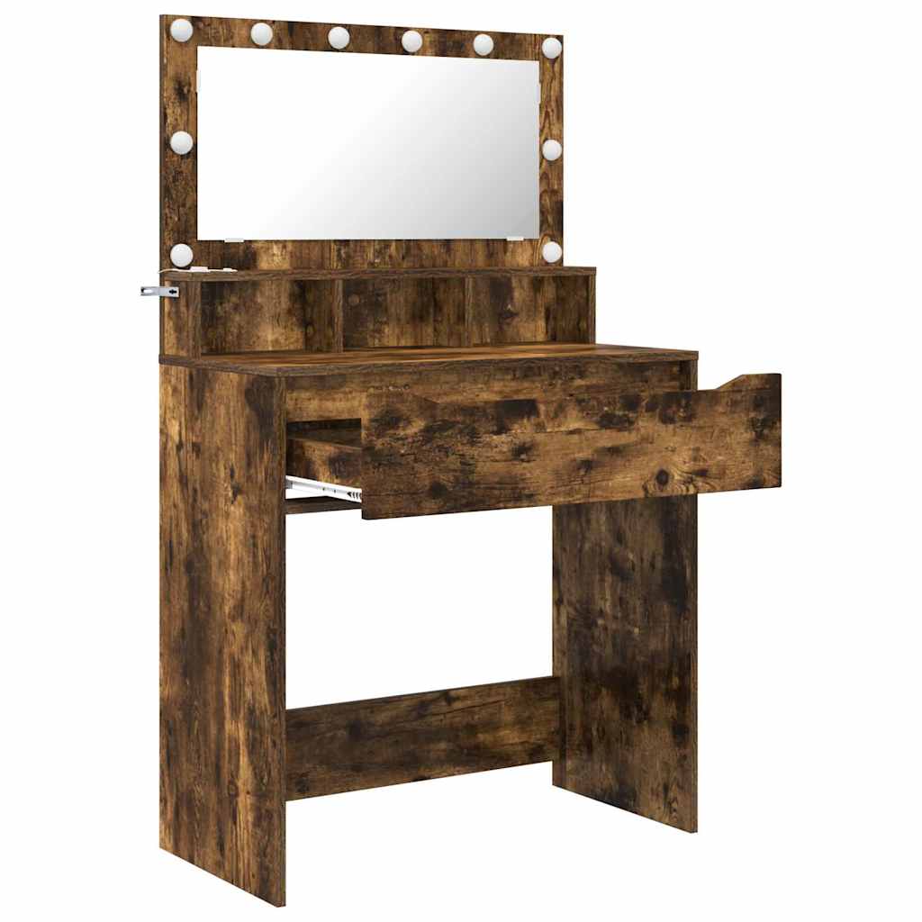 Mese de toaletă pentru dormitor cu sertar Stejar fumuriu GartenMobel Dekor