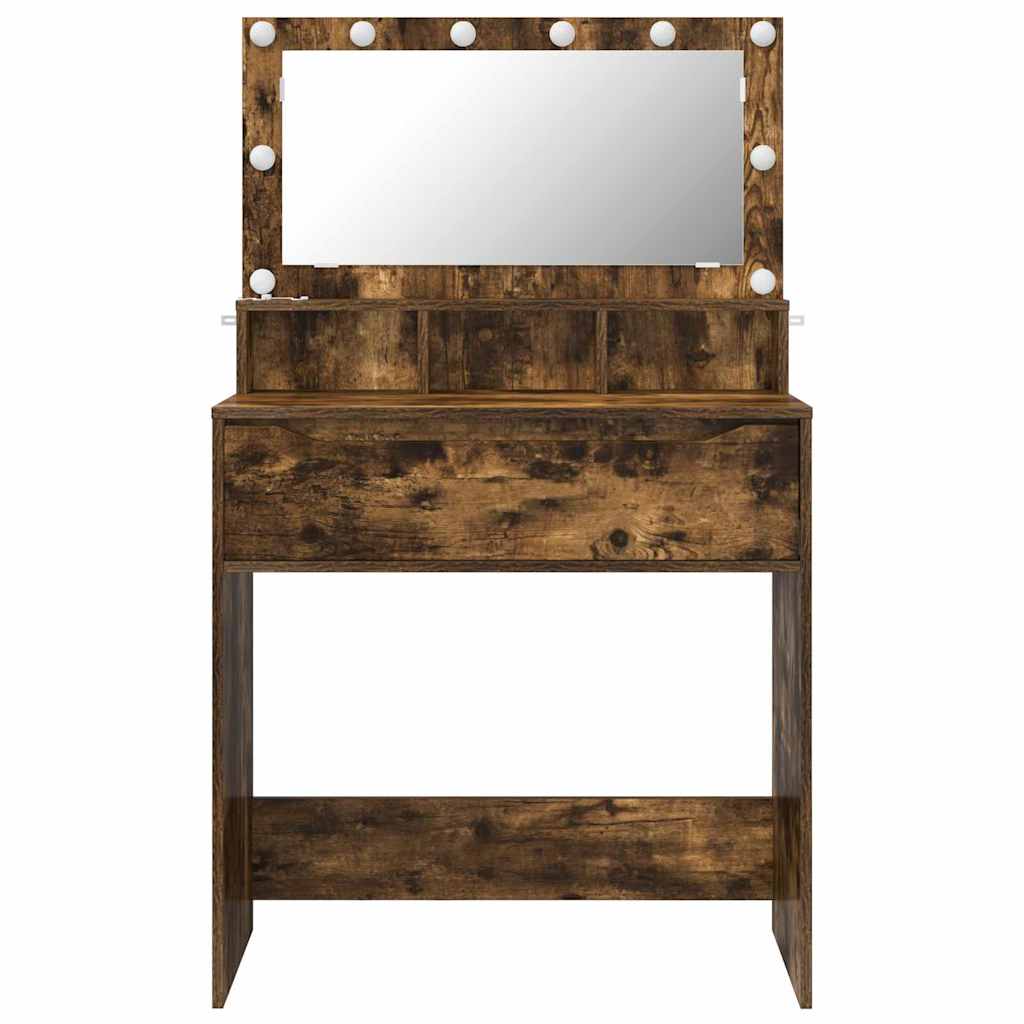 Mese de toaletă pentru dormitor cu sertar Stejar fumuriu GartenMobel Dekor