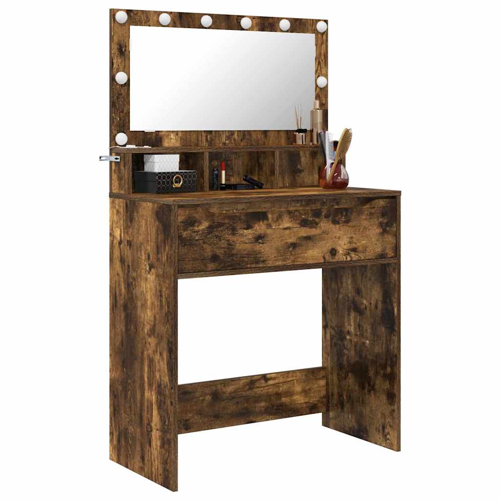 Mese de toaletă pentru dormitor cu sertar Stejar fumuriu GartenMobel Dekor
