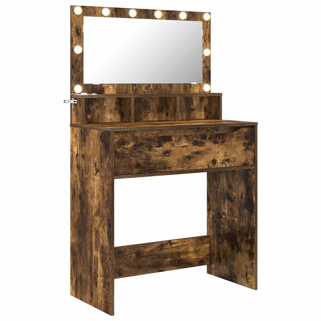 Mese de toaletă pentru dormitor cu sertar Stejar fumuriu GartenMobel Dekor