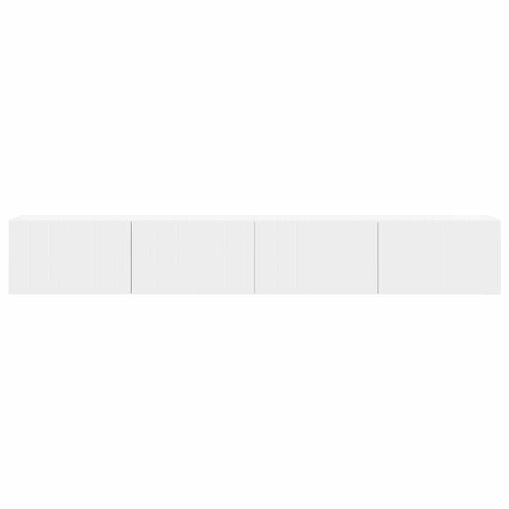 Dulap TV de perete 2 pcs Alb 60 x 31 x 29.5 cm Lemn compozit GartenMobel Dekor