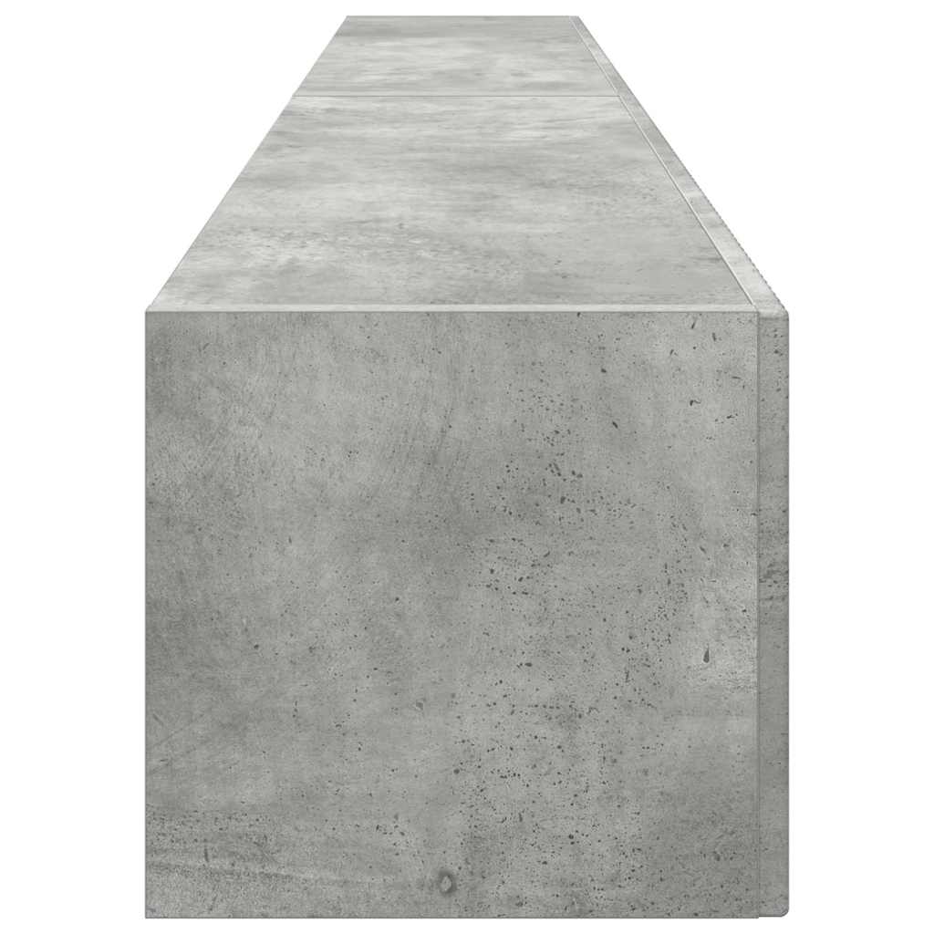 Dulap TV de perete 2 pcs Beton 60 x 31 x 29.5 cm Lemn compozit GartenMobel Dekor