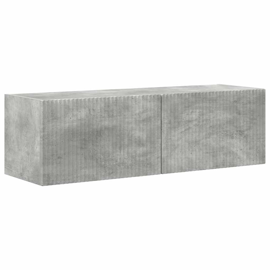 Dulap TV de perete 2 pcs Beton 60 x 31 x 29.5 cm Lemn compozit GartenMobel Dekor