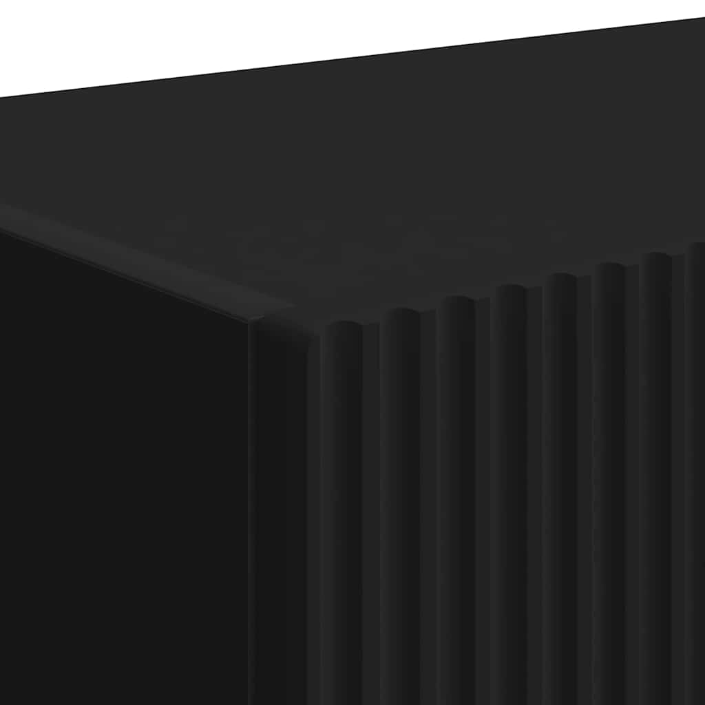 Dulap TV de perete 2 pcs Negru 60 x 31 x 29.5 cm Lemn compozit GartenMobel Dekor