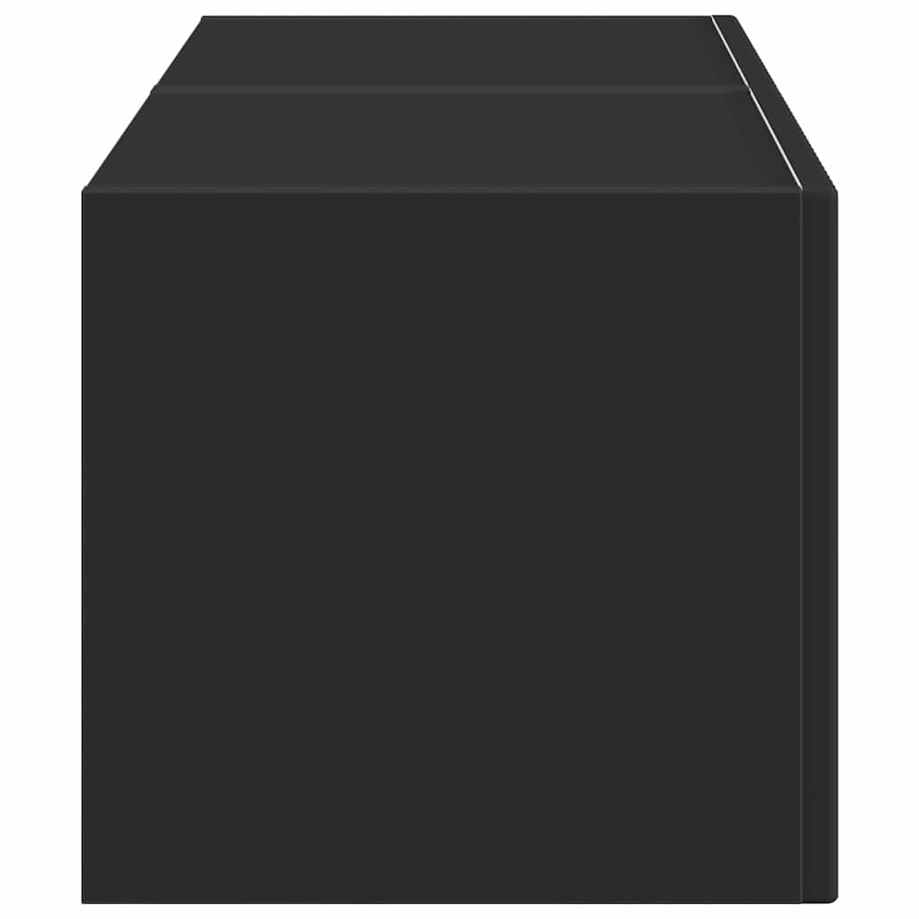 Dulap TV de perete 2 pcs Negru 60 x 31 x 29.5 cm Lemn compozit GartenMobel Dekor