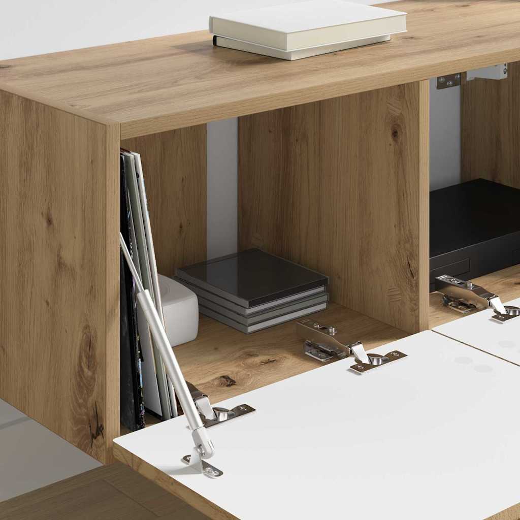 Dulap TV de perete 2 pcs Stejar artizanal 60 x 31 x 29.5 cm GartenMobel Dekor