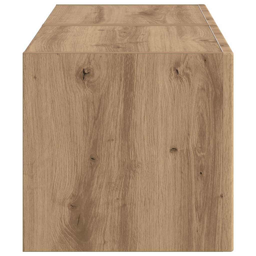 Dulap TV de perete 2 pcs Stejar artizanal 60 x 31 x 29.5 cm GartenMobel Dekor