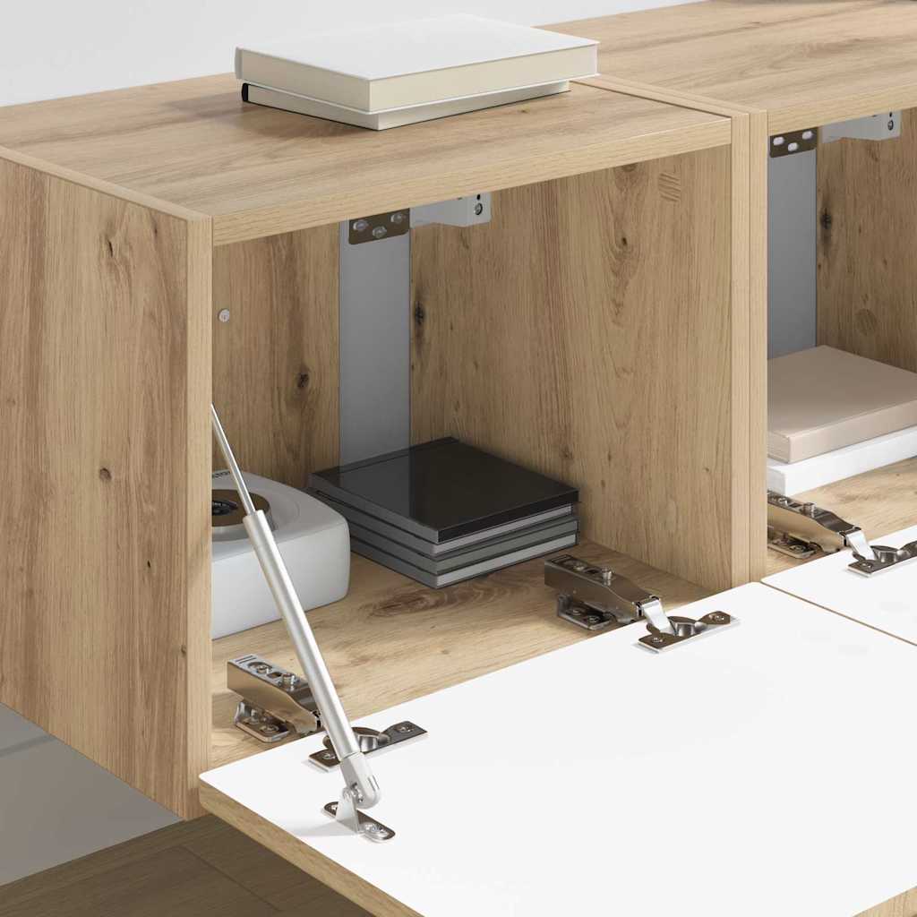 Dulap TV de perete 2 pcs Stejar artizanal 60 x 31 x 29.5 cm GartenMobel Dekor