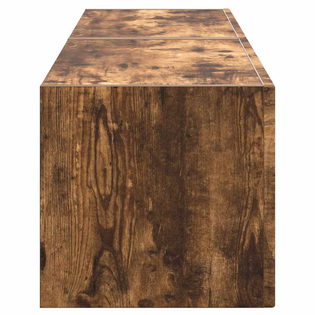 Dulap TV de perete 2 pcs Stejar fumuriu 60 x 31 x 29.5 cm GartenMobel Dekor