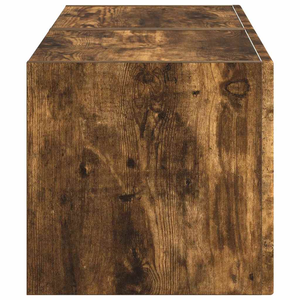 Dulap TV de perete 2 pcs Stejar fumuriu 60 x 31 x 29.5 cm GartenMobel Dekor
