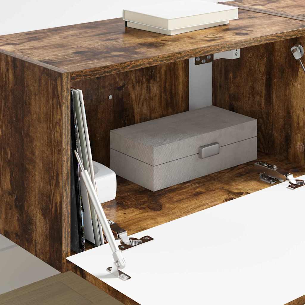 Dulap TV de perete 2 pcs Stejar fumuriu 60 x 31 x 29.5 cm GartenMobel Dekor