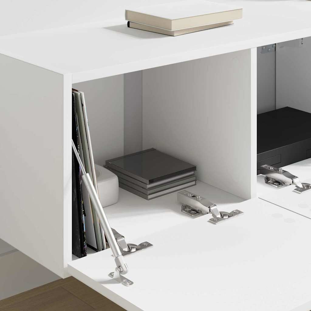 Dulap TV de perete Alb 60 x 31 x 29.5 cm Lemn compozit GartenMobel Dekor