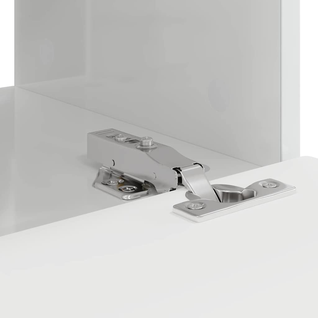 Dulap TV de perete Alb Lucios 60 x 31 x 29.5 cm Lemn compozit GartenMobel Dekor