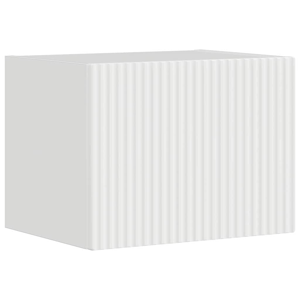 Dulap TV de perete Alb Lucios 60 x 31 x 29.5 cm Lemn compozit GartenMobel Dekor