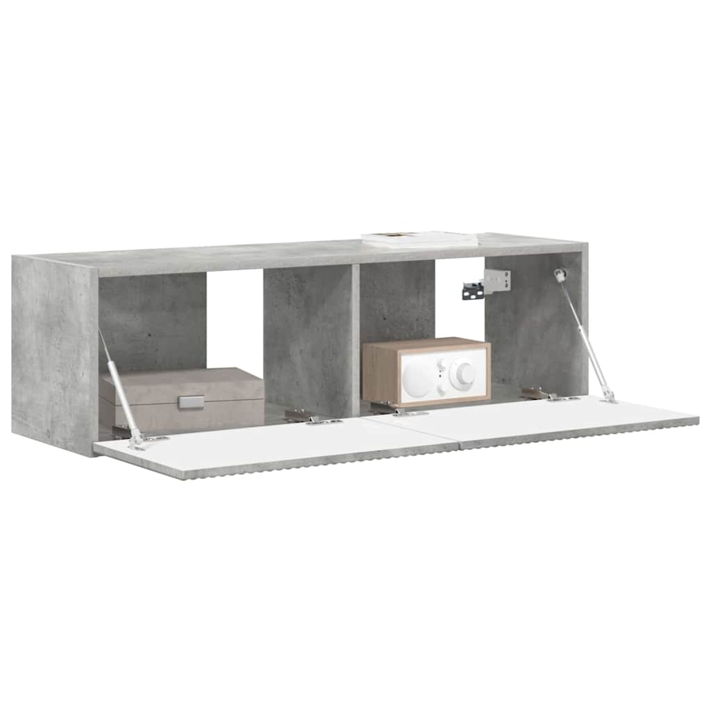 Dulap TV de perete Beton 60 x 31 x 29.5 cm Lemn compozit GartenMobel Dekor
