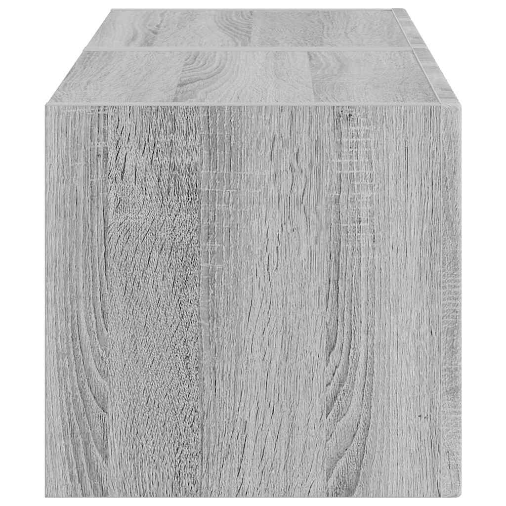Dulap TV de perete Pe perete 2 pcs Gri Sonoma 60 x 31 x 29.5 cm GartenMobel Dekor