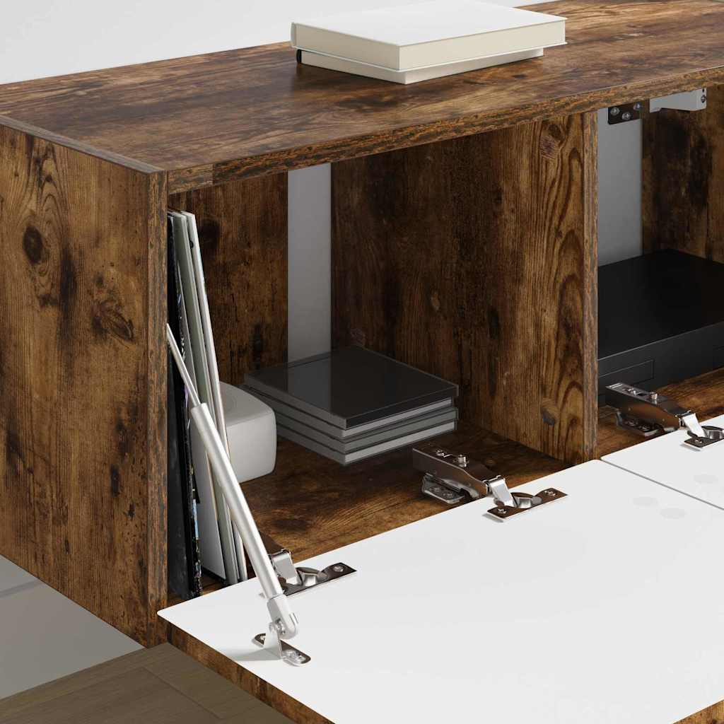 Dulap TV de perete Pe perete Stejar fumuriu 60 x 31 x 29.5 cm GartenMobel Dekor