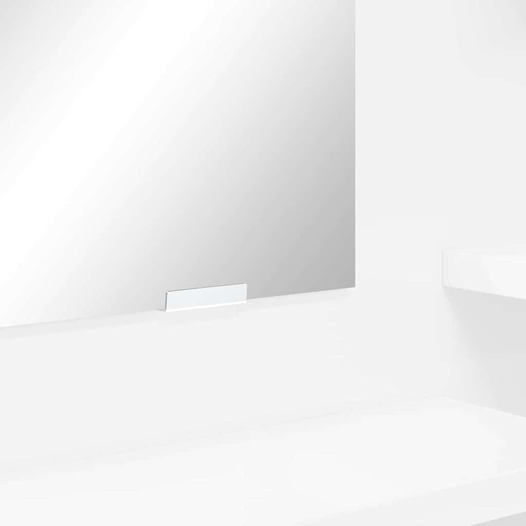 Mese de toaletă pentru dormitor Alb lucios 80 x 39,6 x 135 cm GartenMobel Dekor