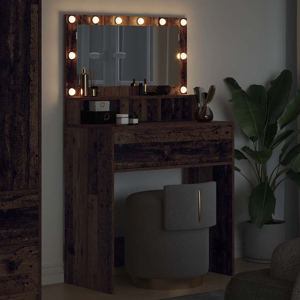 Mese de toaletă pentru dormitor Lemn Vechi 80 x 39,6 x 135 cm GartenMobel Dekor