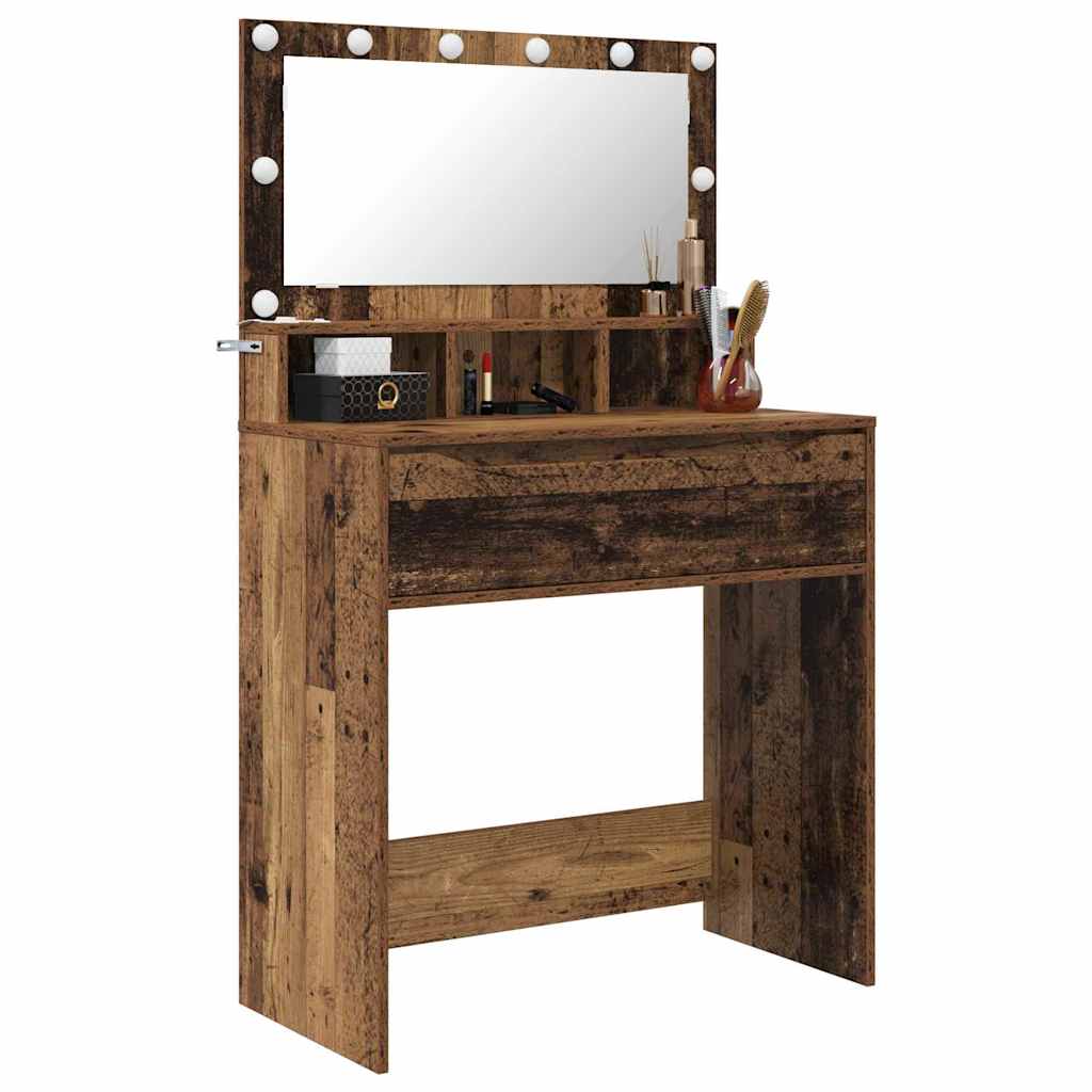 Mese de toaletă pentru dormitor Lemn Vechi 80 x 39,6 x 135 cm GartenMobel Dekor