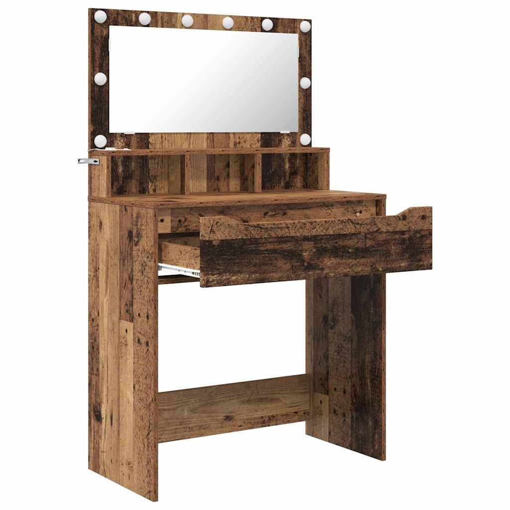 Mese de toaletă pentru dormitor Lemn Vechi 80 x 39,6 x 135 cm GartenMobel Dekor