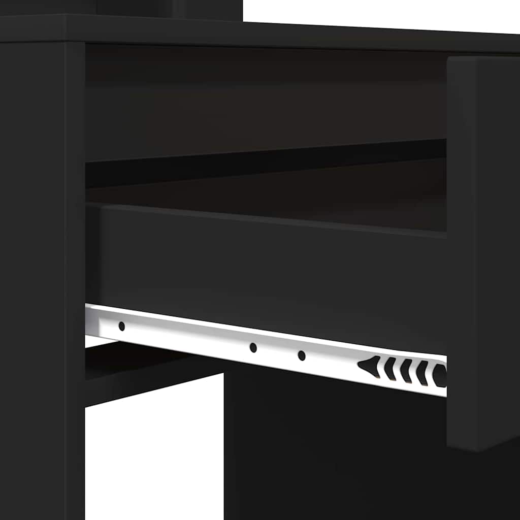 Mese de toaletă pentru dormitor Negru 80 x 39,6 x 135 cm GartenMobel Dekor