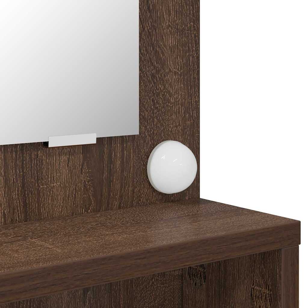 Mese de toaletă pentru dormitor cu sertar Stejar închis GartenMobel Dekor