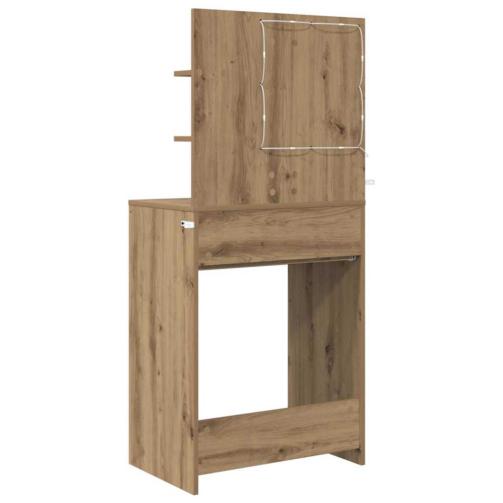 Mese de toaletă pentru dormitor cu sertar Stejar Artizanal GartenMobel Dekor