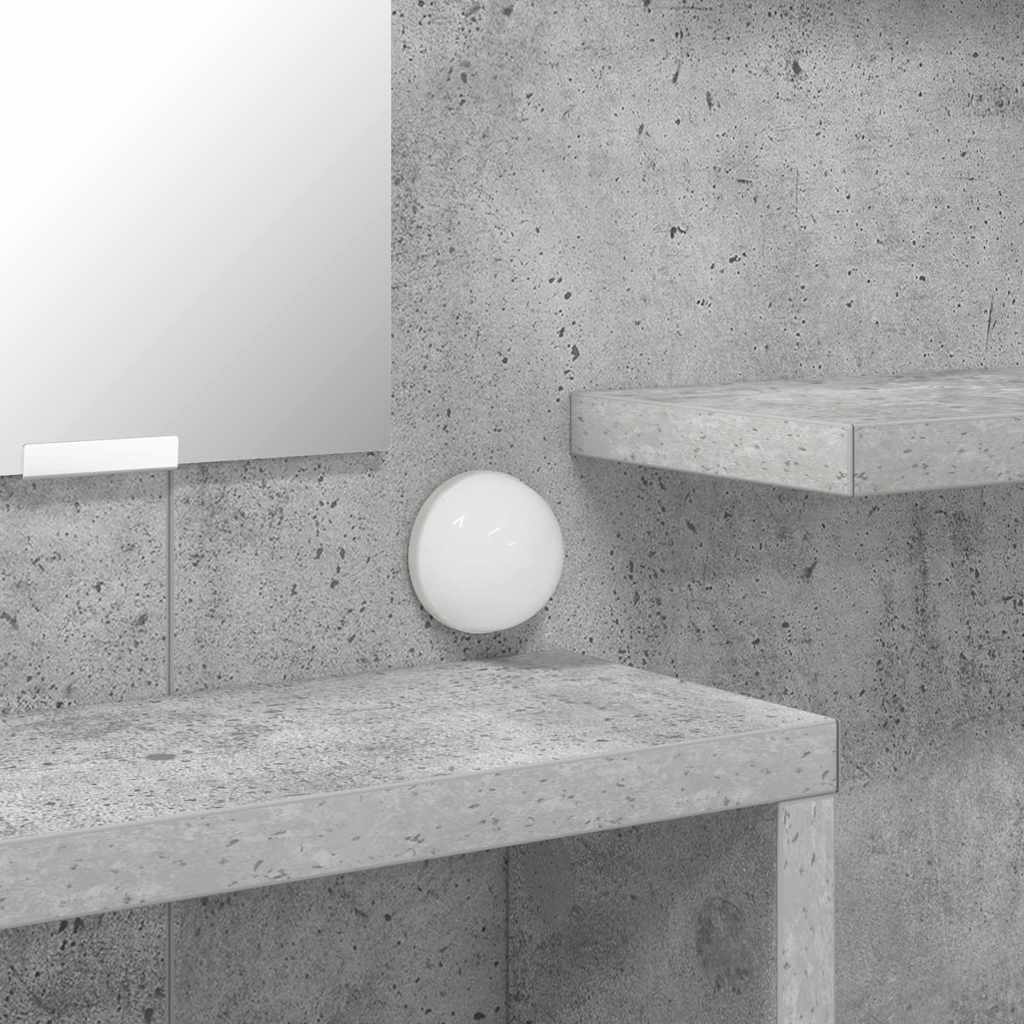 Mese de toaletă pentru dormitor cu sertar cu raft Gri din beton GartenMobel Dekor