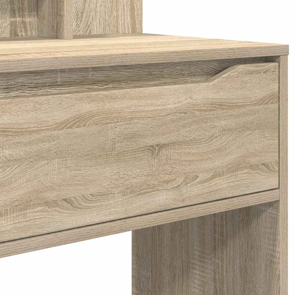 Mese de toaletă pentru dormitor cu sertar cu raft Stejar Sonoma GartenMobel Dekor