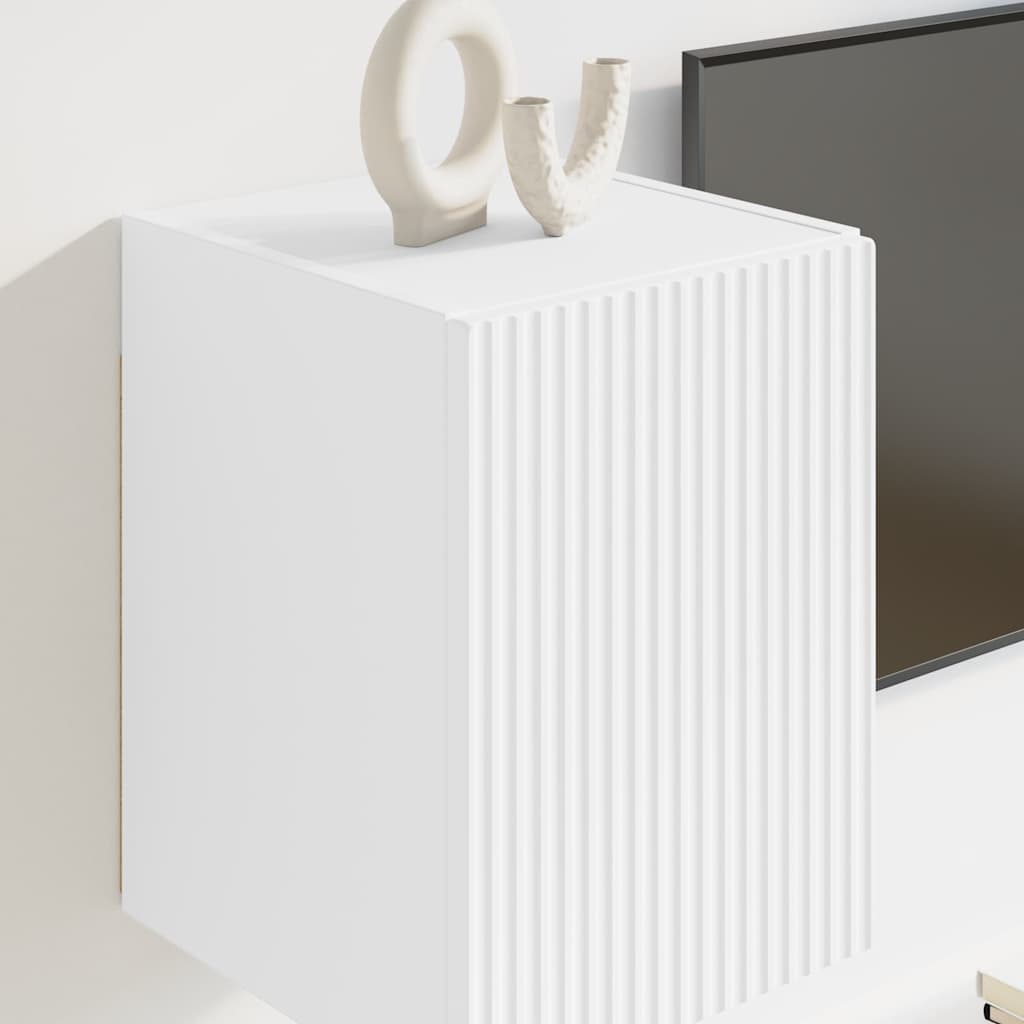 Dulap TV de perete 2 pcs Alb 30 x 31 x 40 cm Lemn compozit GartenMobel Dekor