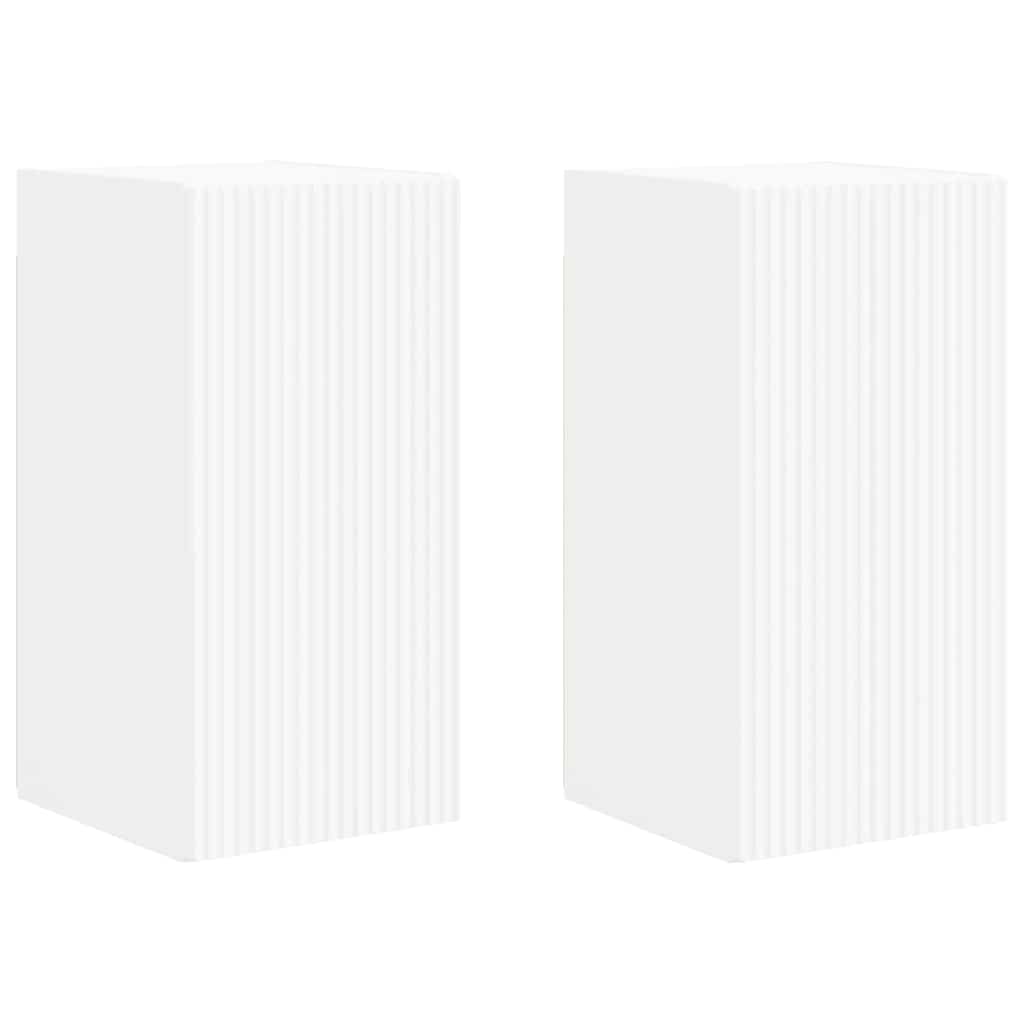 Dulap TV de perete 2 pcs Alb 30 x 31 x 60 cm Lemn compozit GartenMobel Dekor