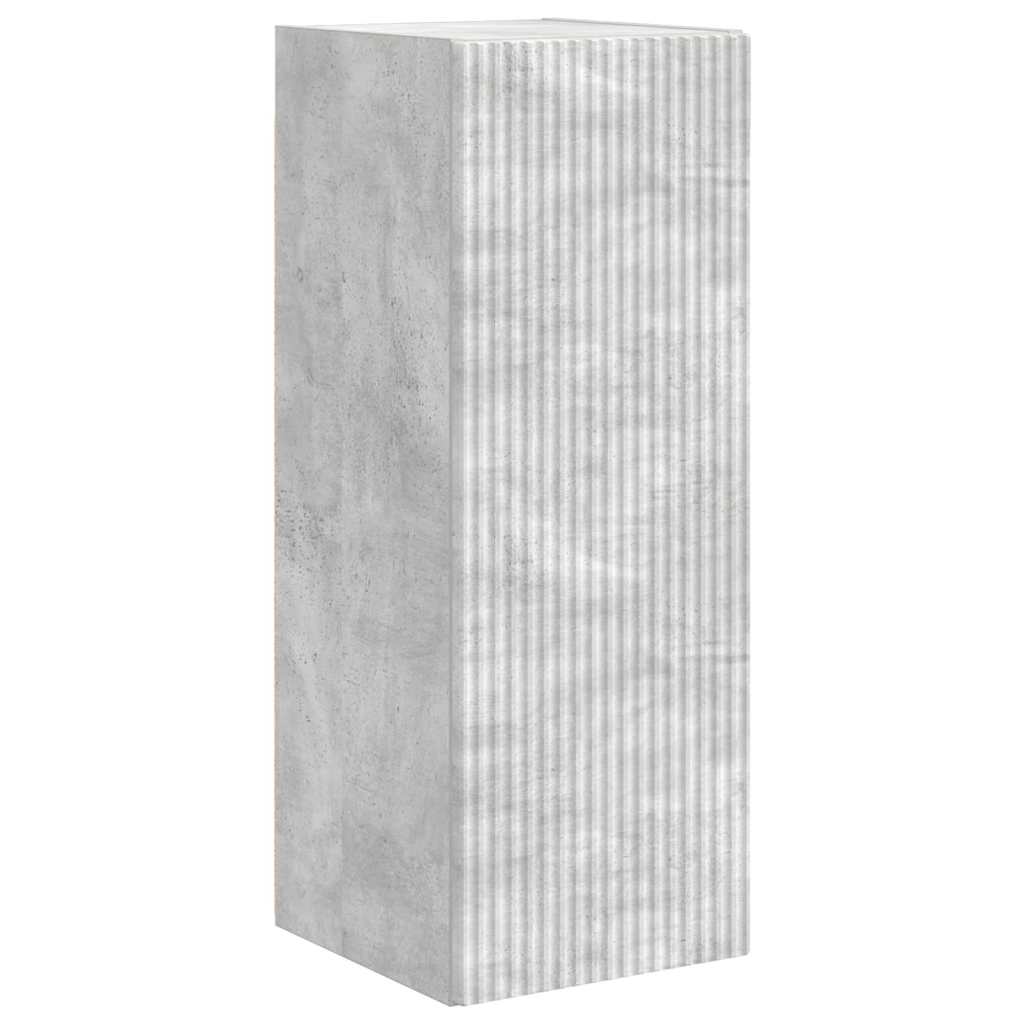 Dulap TV de perete 2 pcs Beton 30 x 31 x 80 cm Lemn compozit GartenMobel Dekor