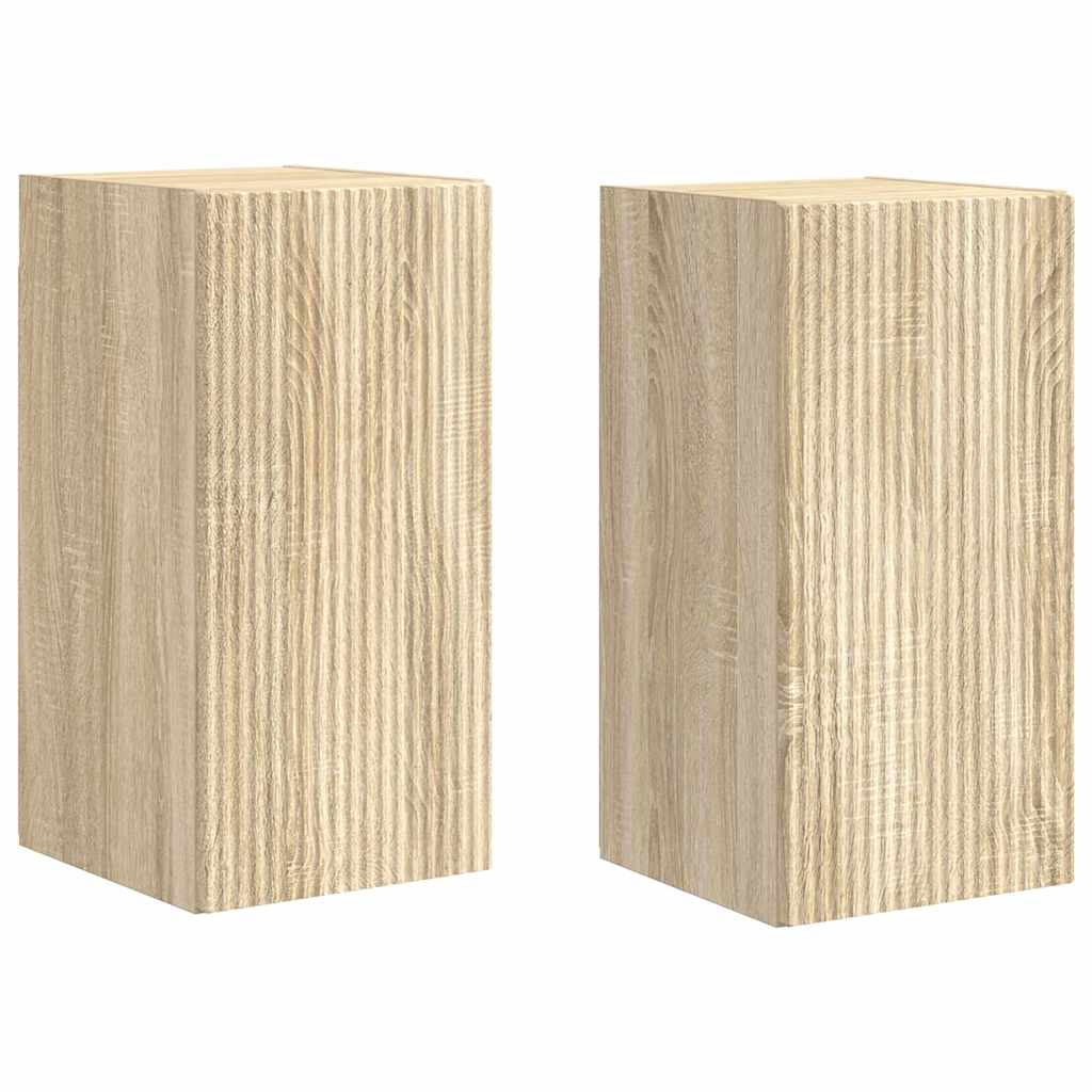 Dulap TV de perete 2 pcs Sonoma 30 x 31 x 60 cm Lemn compozit GartenMobel Dekor