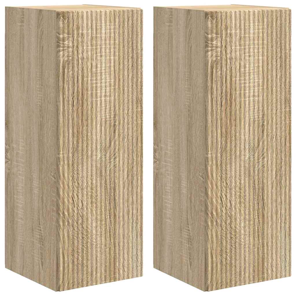 Dulap TV de perete 2 pcs Sonoma 30 x 31 x 80 cm Lemn compozit GartenMobel Dekor