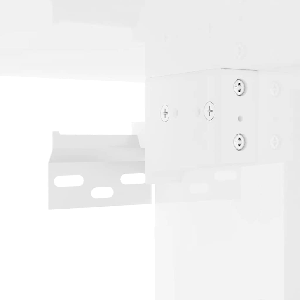 Dulap TV de perete Alb Lucios 30 x 31 x 40 cm Lemn compozit GartenMobel Dekor