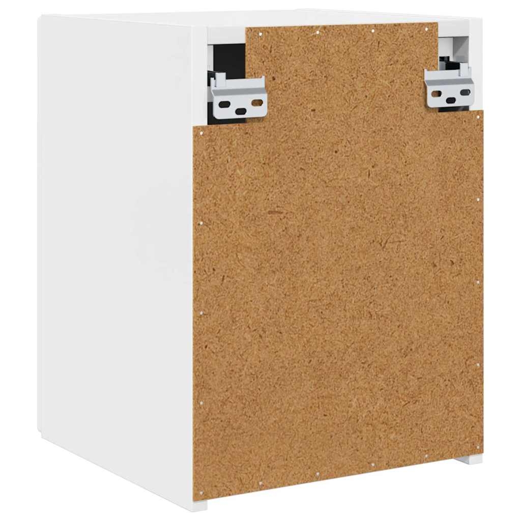 Dulap TV de perete Alb Lucios 30 x 31 x 40 cm Lemn compozit GartenMobel Dekor