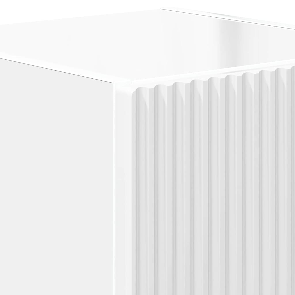 Dulap TV de perete Alb Lucios 30 x 31 x 40 cm Lemn compozit GartenMobel Dekor