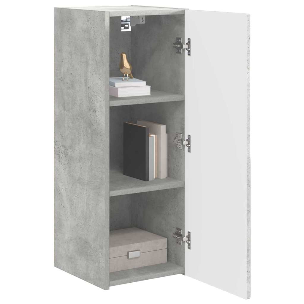 Dulap TV de perete Beton 30 x 31 x 80 cm Lemn compozit GartenMobel Dekor