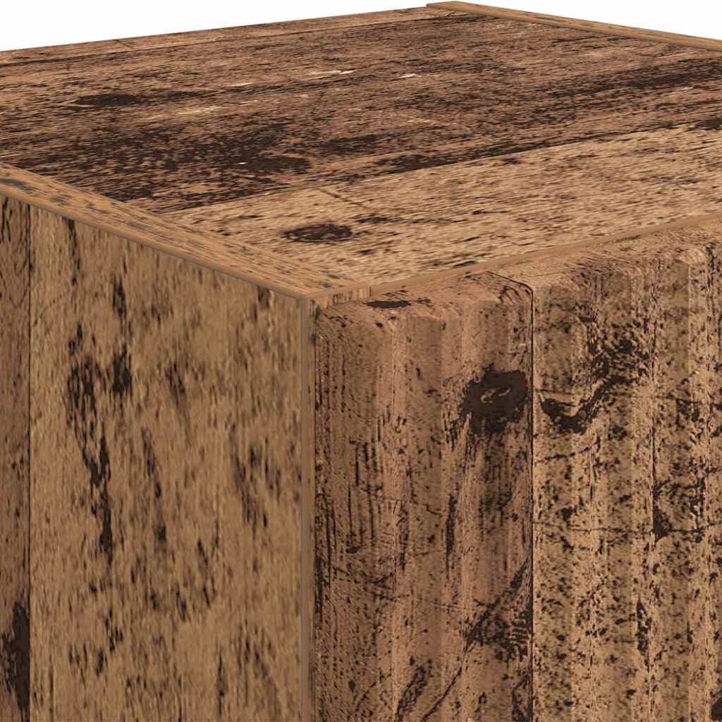 Dulap TV de perete Pe perete 2 pcs Lemn Vechi 30 x 31 x 80 cm GartenMobel Dekor