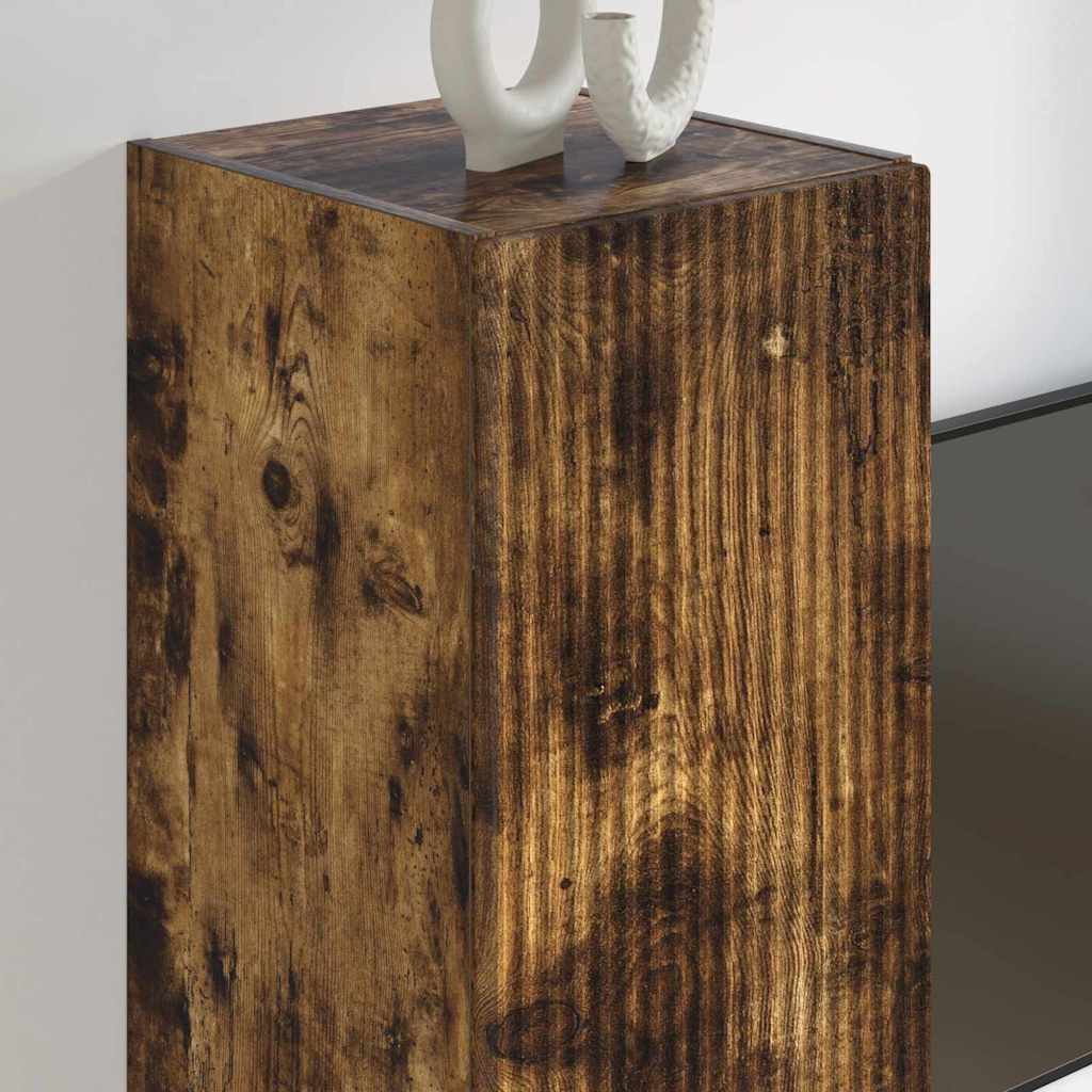 Dulap TV de perete Pe perete Stejar fumuriu 30 x 31 x 100 cm GartenMobel Dekor