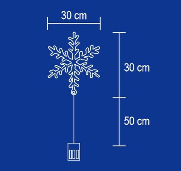 Decor fereastra cu led-uri, fulg de zapada, home MultiMark GlobalProd