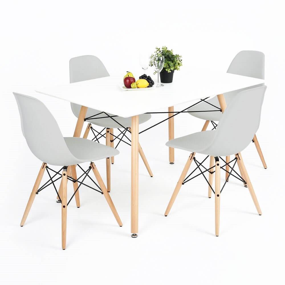 Scaun dining Scandinav pentru bucatarie, 38x42x82cm, gri Household NewTrend